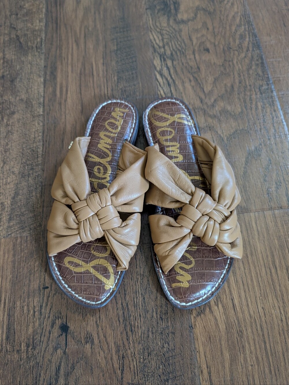 Sam Edelman Leather Garson Knotted Slide Sandal Size 8